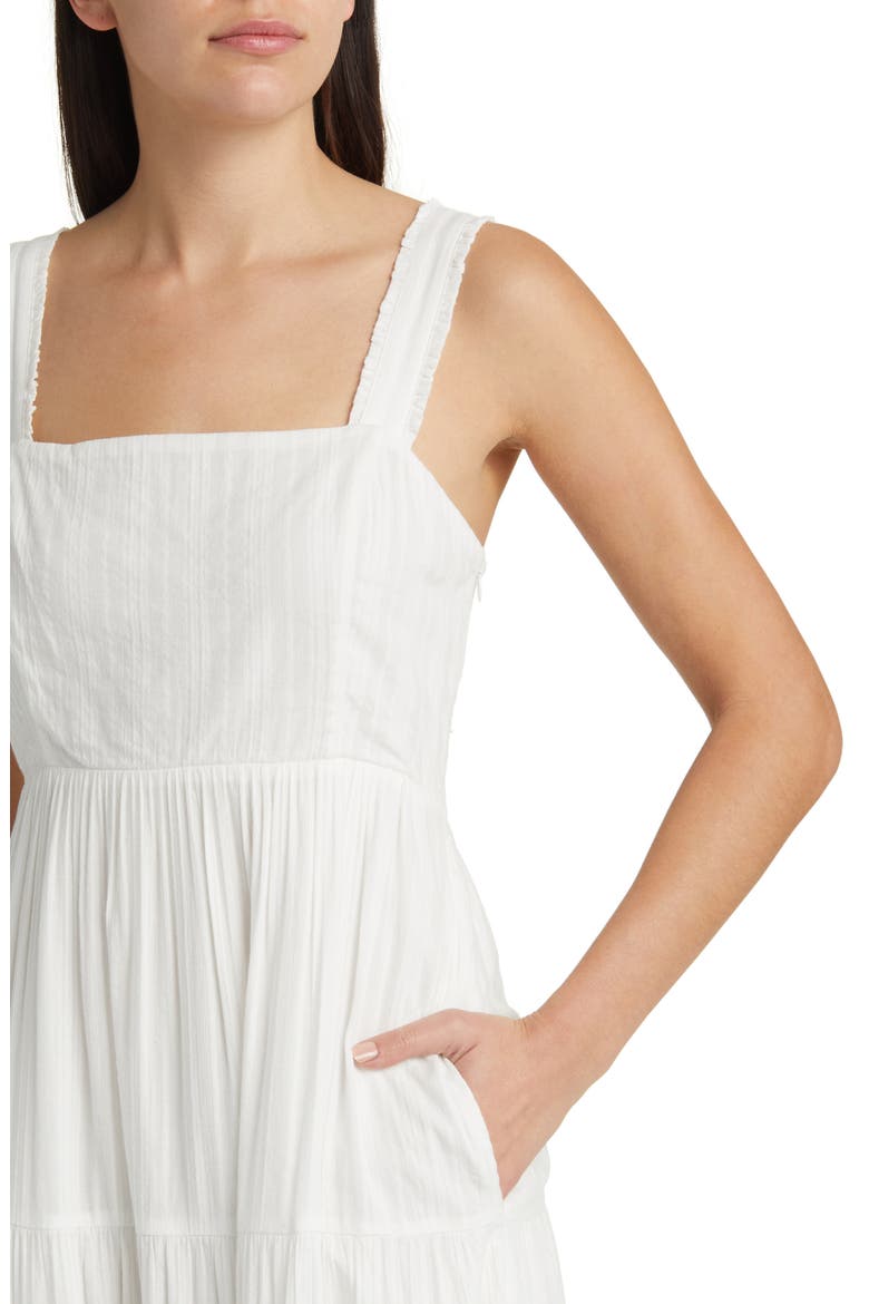 Ginseng Tiered Cotton Maxi Sundress, Alternate, color, WHITE