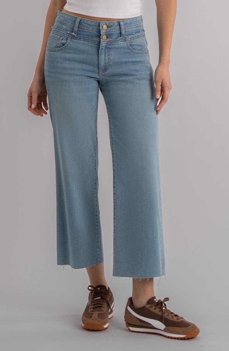 KUT from the Kloth Stacked High Waist Ankle Wide Leg Jeans, Main, color, 
