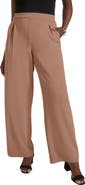 Jessica London Stretch Knit Crepe Wide Leg Pant
