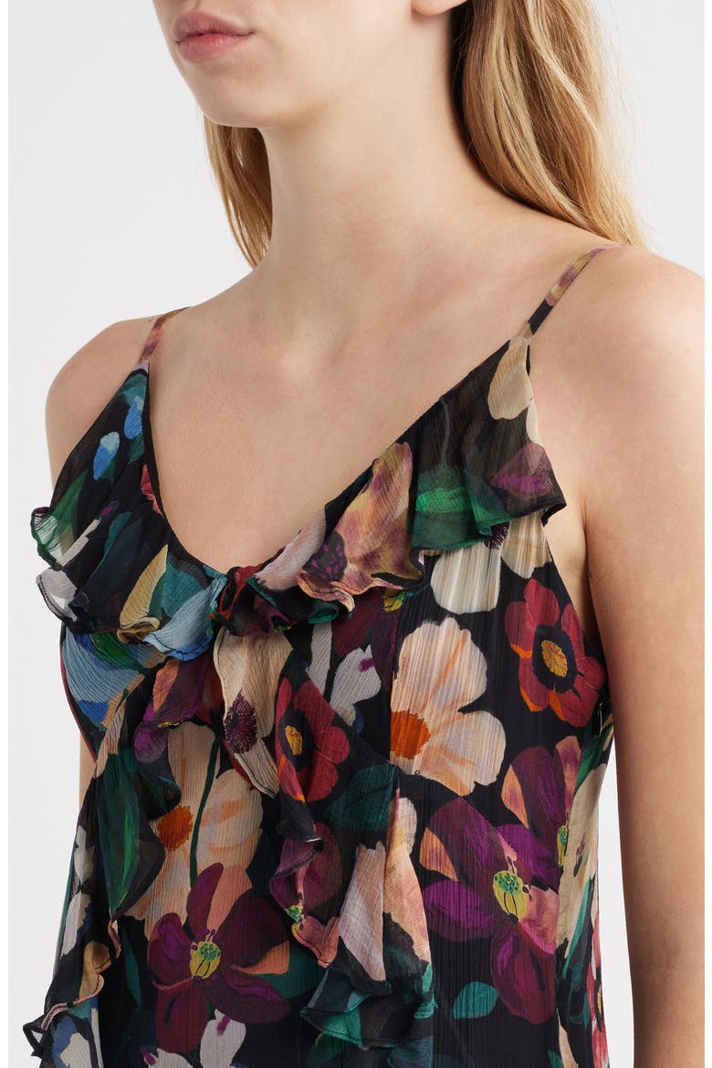 Sorsha Ruffle Ankle Dress, Alternate, color, BLACK ANDALUSIA PRINT