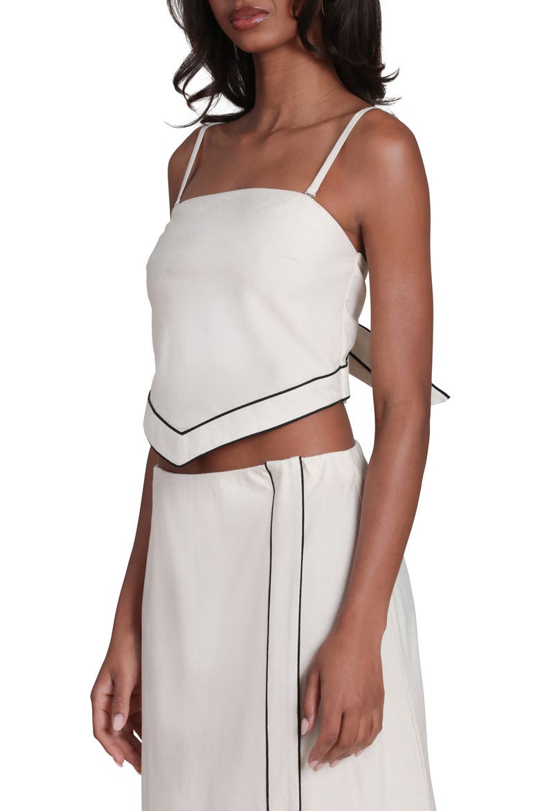 Piped Scarf Camisole, Alternate, color, OATMEAL-BLACK