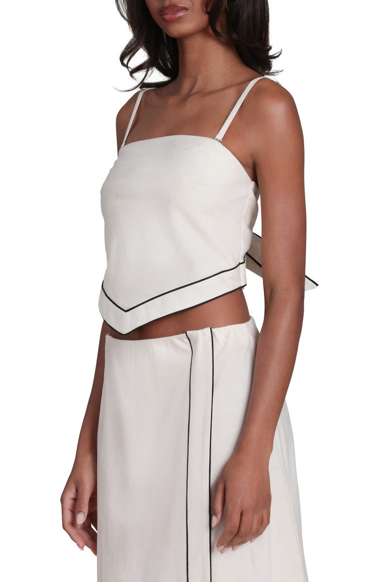 Avec Les Filles Piped Scarf Camisole, Alternate, color, Oatmeal-Black