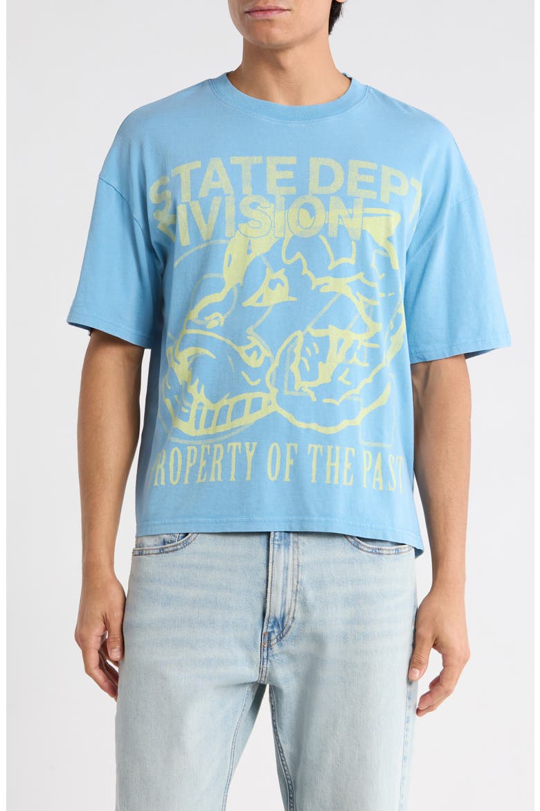 State Dept. Cotton Graphic T-Shirt, Main, color, BLUE