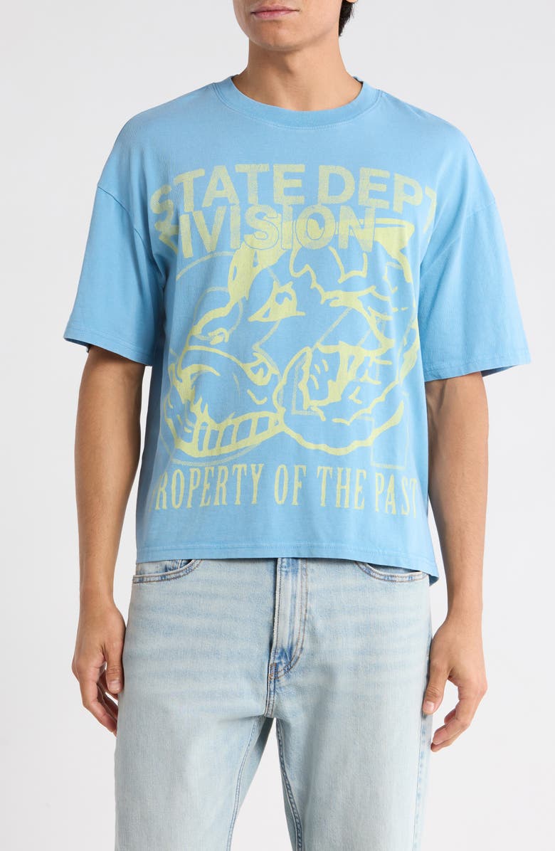 PacSun State Dept. Cotton Graphic T-Shirt, Main, color, Blue