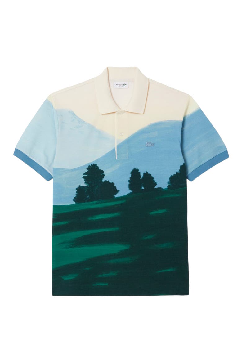 Mountain Print Piqué Polo (Men) | Nordstrom