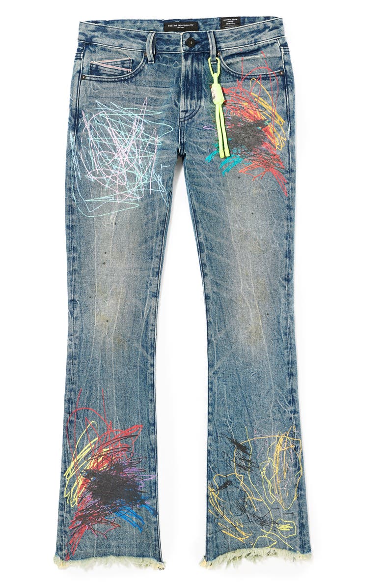 Cult of Individuality Lenny 603 Bootcut Jeans, Alternate, color, Scribble