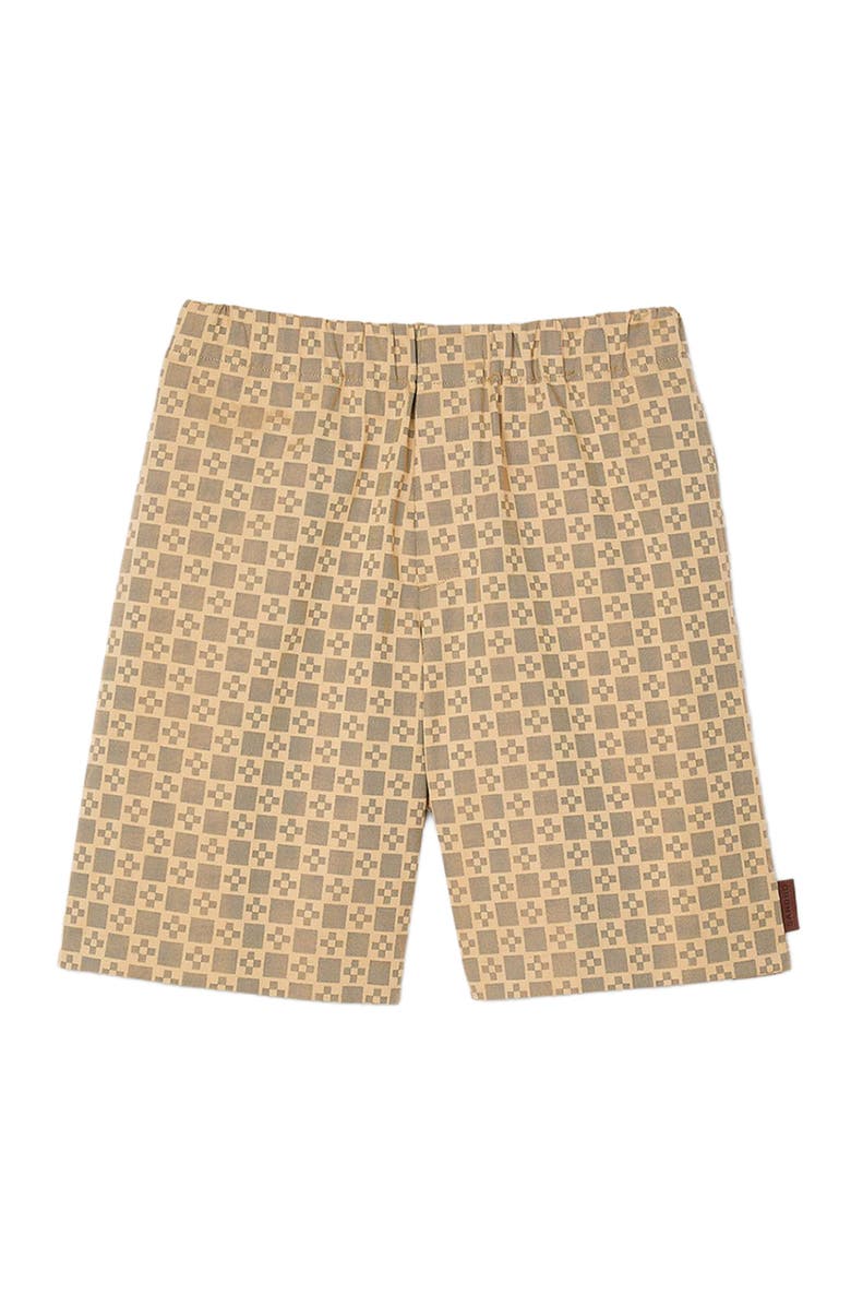SANDRO Square Cross jacquard shorts, Alternate, color, Sand