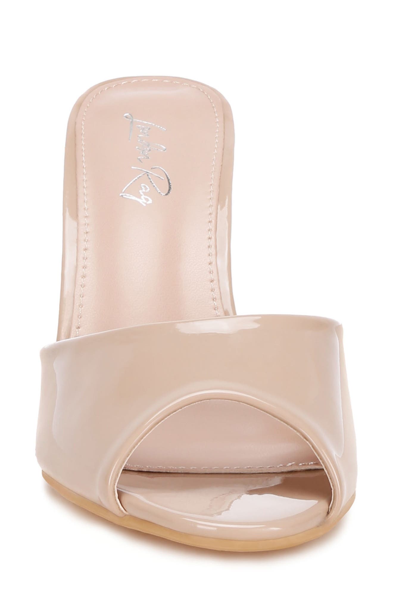 Lilith Peeptoe Slide Sandal, Alternate, color, BEIGE