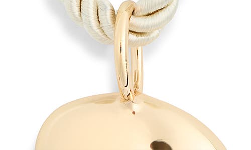 Nordstrom Rack Twisted Cord Sculpted Pendant Necklace In Natural- Gold