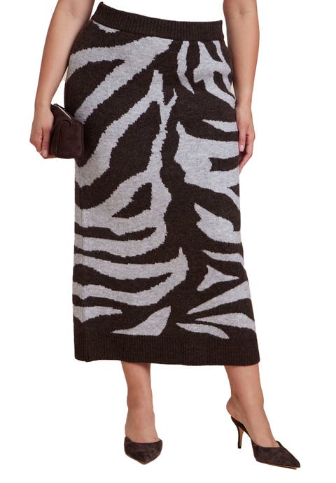 Intarsia Maxi Skirt (Plus)
