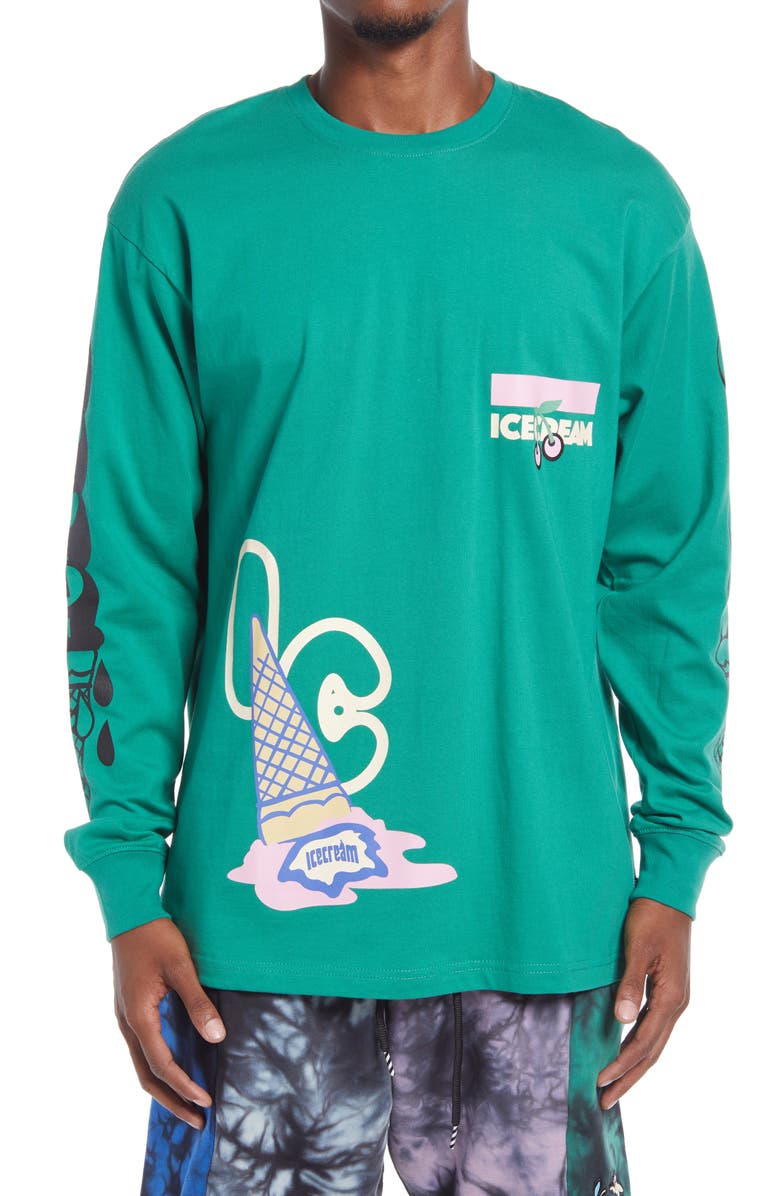 ICECREAM Men's Waffle Cone Long Sleeve Graphic Tee, Main, color,