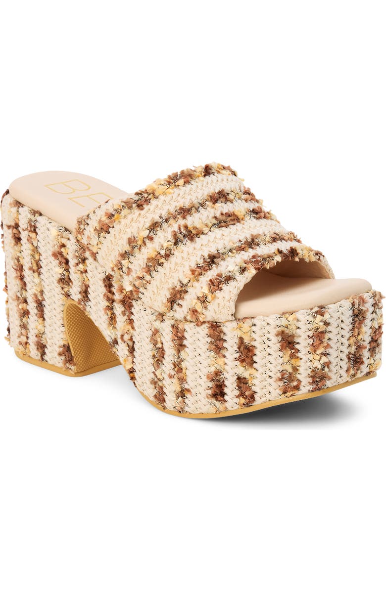 BEACH BY MATISSE Como Platform Sandal, Main, color, Natural Multi Raffia