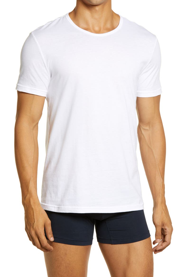 Men's 3-Pack Cotton Crewneck T-Shirts, Main, color, WHITE/ WHITE/ WHITE