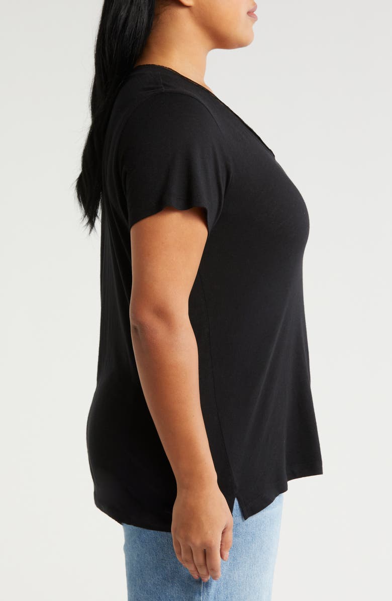 Caslon<sup>®</sup> Short Sleeve V-Neck T-Shirt, Alternate, color,