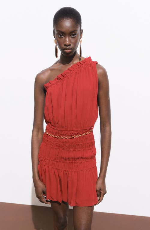 Mango Belted Asymmetric Minidress