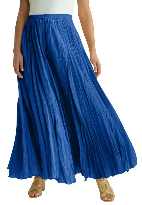 Flowing Crinkled Maxi Skirt (Petite Plus & Plus)