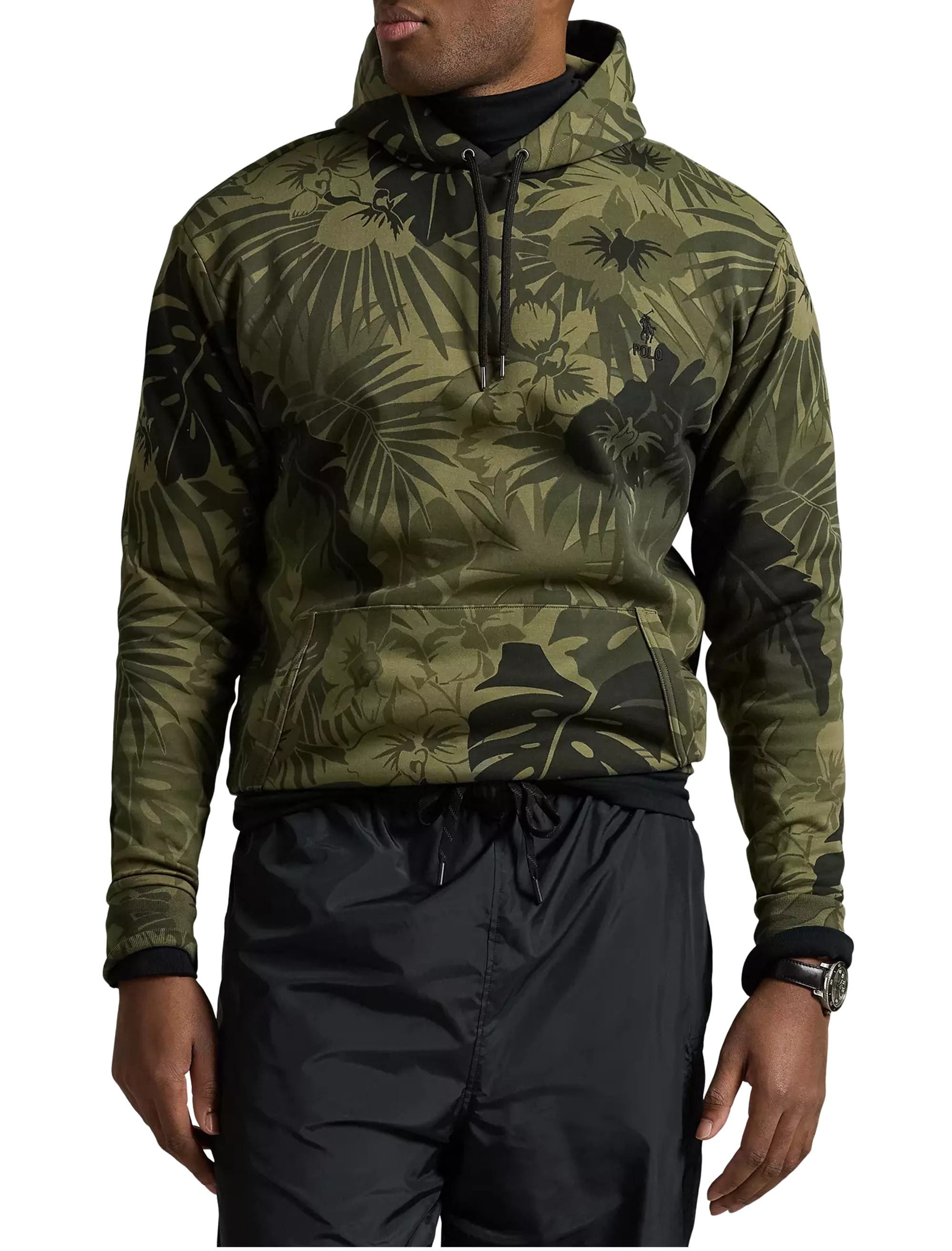 POLO RALPH LAUREN POLO RALPH LAUREN BIG & TALL PALM-CAMO DOUBLE-KNIT HOODIE