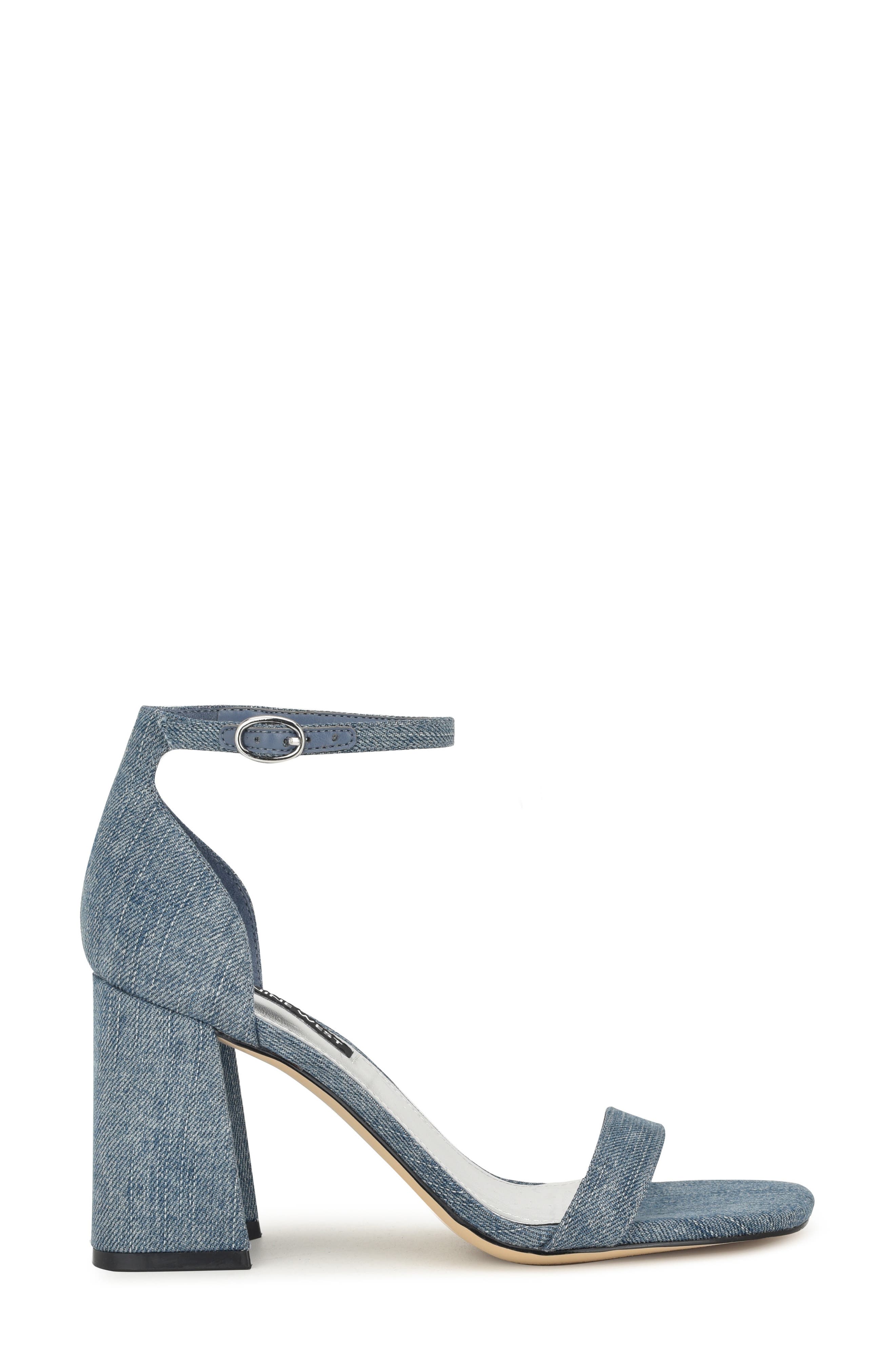 Nine West Ilea Ankle Strap Sandal, Alternate, color, Medium Blue