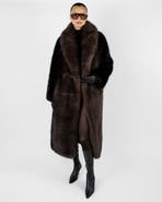 WeWoreWhat Faux Fur Belted Jacket