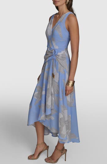 Donna Karan New York Faux Wrap Midi Dress | Nordstrom