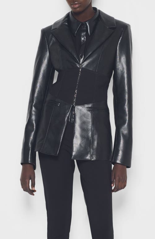 As By Df Amour Recycled Leather Blazer In Black