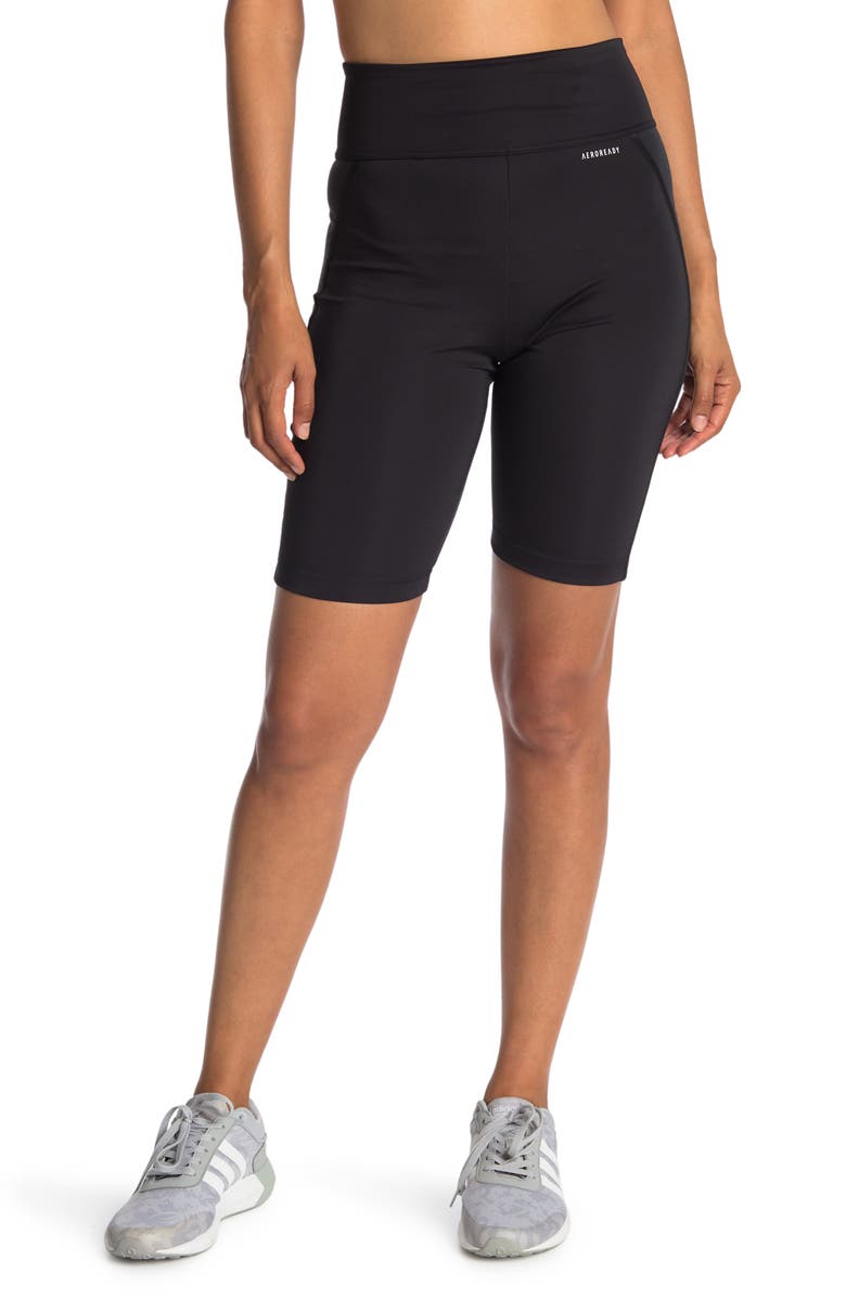adidas High Waist Bike Shorts, Main, color, 