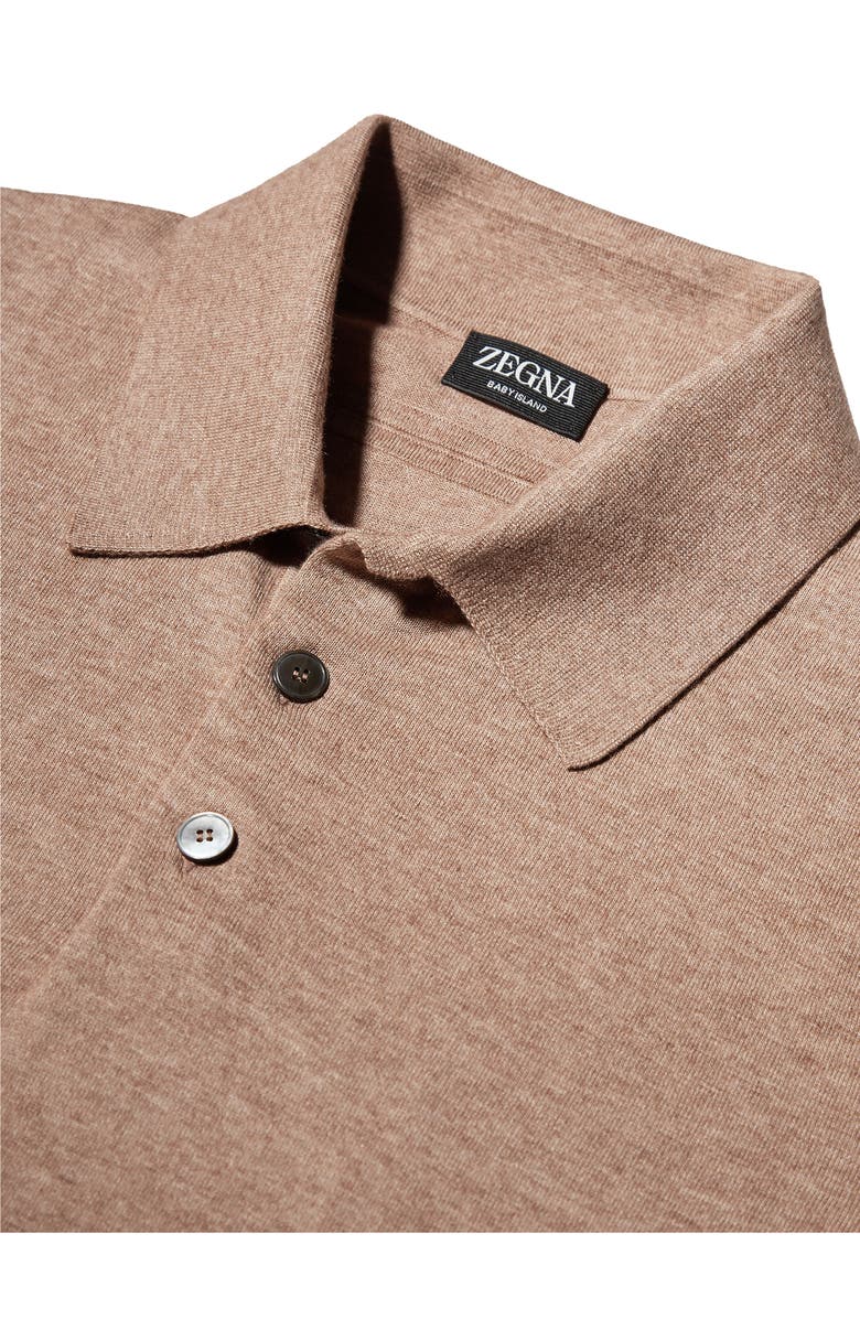 ZEGNA Baby Island Cotton & Cashmere Polo, Alternate, color,