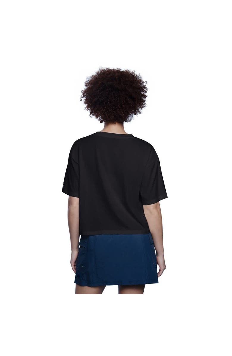 STARTER Women's Starter Black San Francisco Giants Play the Ball Boxy Cropped T-Shirt, Alternate, color, 