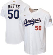 Nike Youth Nike Mookie Betts White Los Angeles Dodgers 2026 Gold Collection Home Replica Jersey