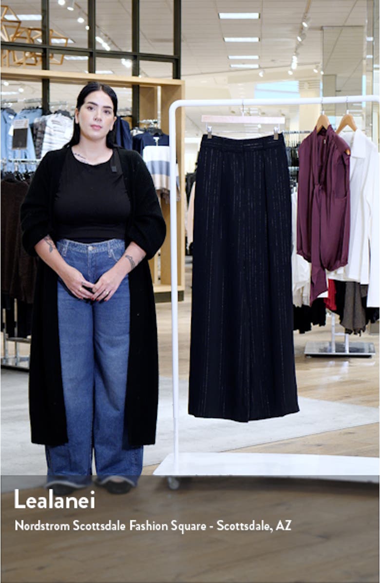 Gaius Metallic Pinstripe Wide Leg Pants, sales video thumbnail