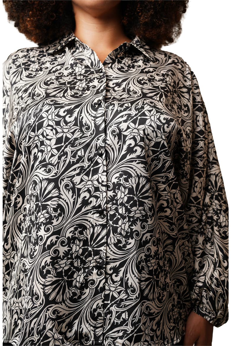Floral Button-Up Shirt, Alternate, color, TRINITY REVERSE