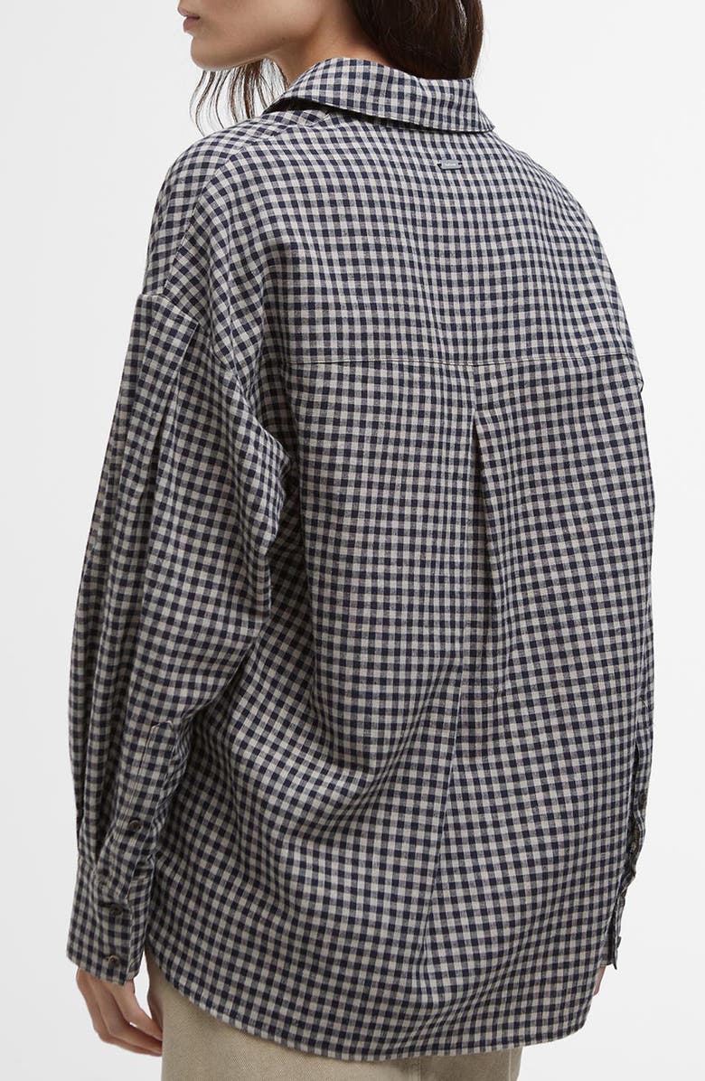 Barbour Adaline Check Cotton & Linen Button-Up Shirt, Alternate, color,