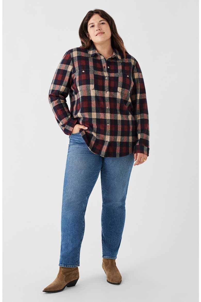 Legend Plaid Flannel Button-Up Shirt, Alternate, color, BURCHFIELD PLAID