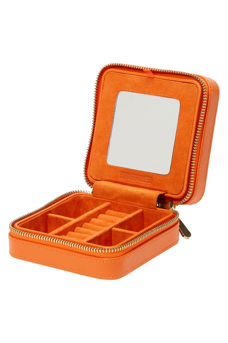 Maria Small Zip Jewelry Case, Alternate, color, Tangerine