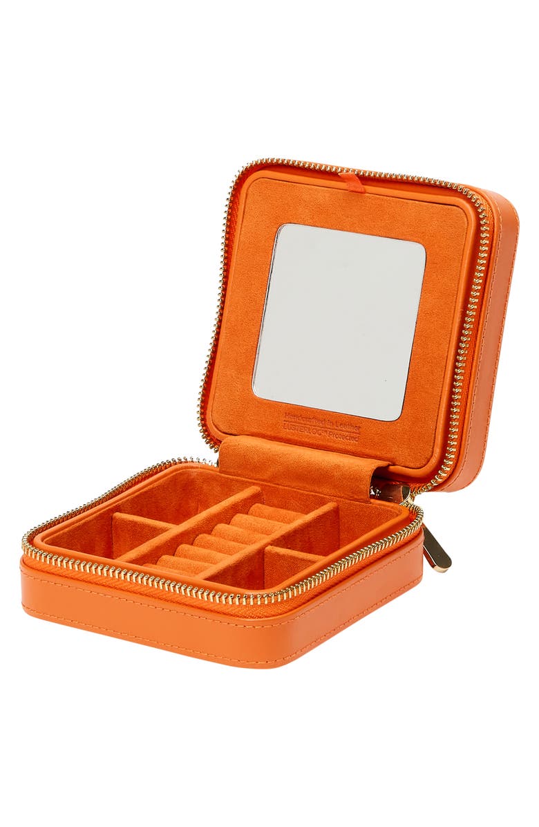 WOLF Maria Small Zip Jewelry Case, Alternate, color, Tangerine