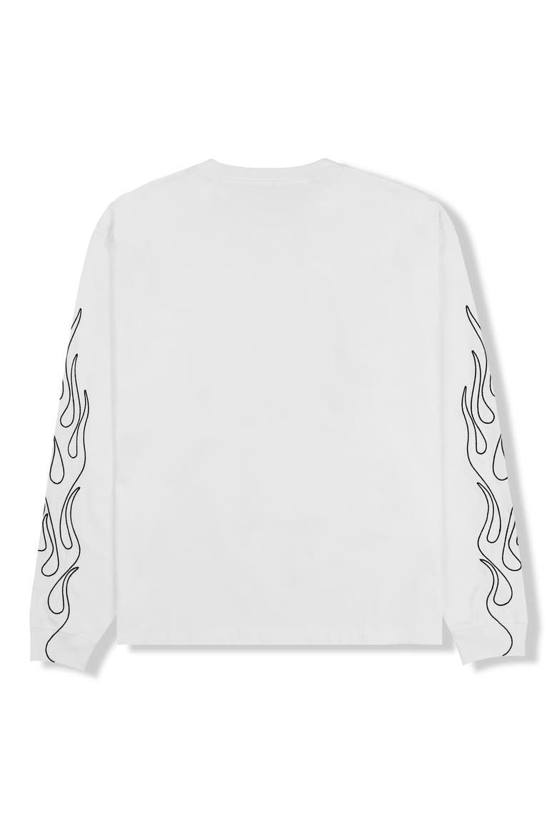 Fiery Heavyweight Cotton Logo T-Shirt, Alternate, color, WHITE