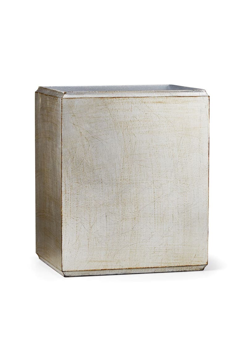 York Silver Waste Basket, Main, color, SILVER