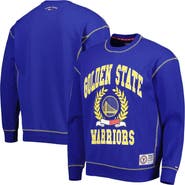 TOMMY JEANS Men's Tommy Jeans Royal Golden State Warriors Peter French Terry Pullover Crew Sweatshirt