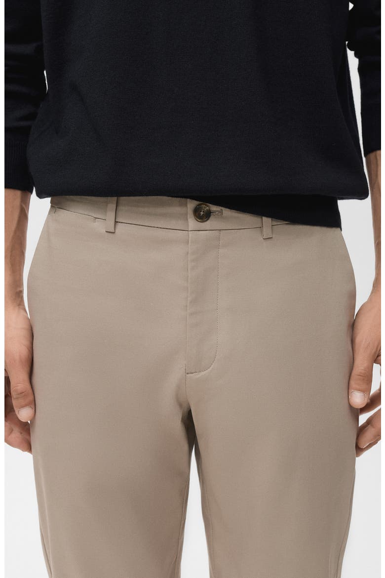 Dublino Slim Fit Flat Front Stretch Stretch Chinos, Alternate, color, BEIGE