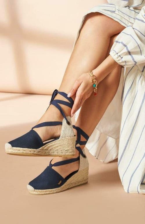 Viscata Escala Canvas Espadrille Wedges In Blue