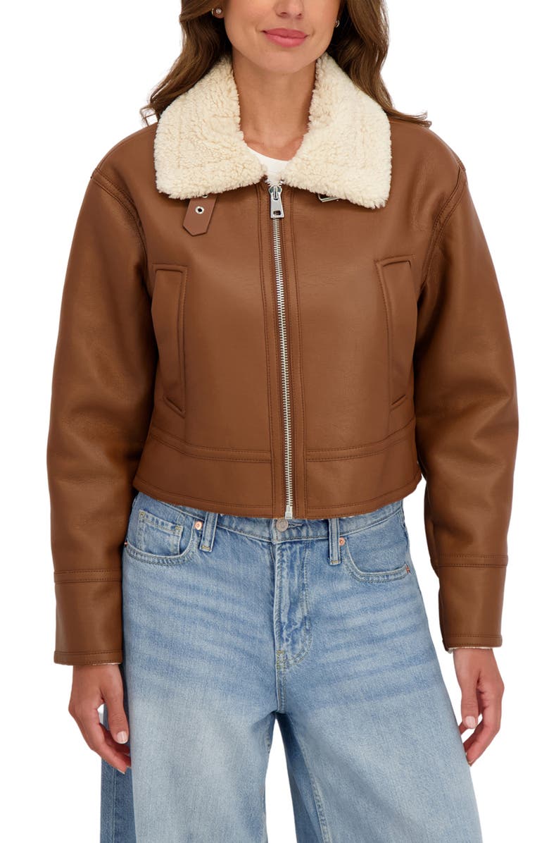 Sebby Faux Shearling Jacket, Alternate, color, Lugagge