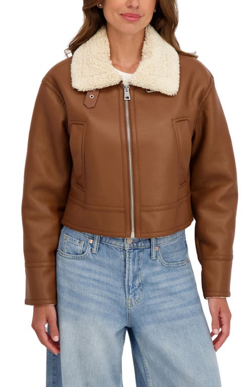 Sebby Faux Shearling Jacket In Brown