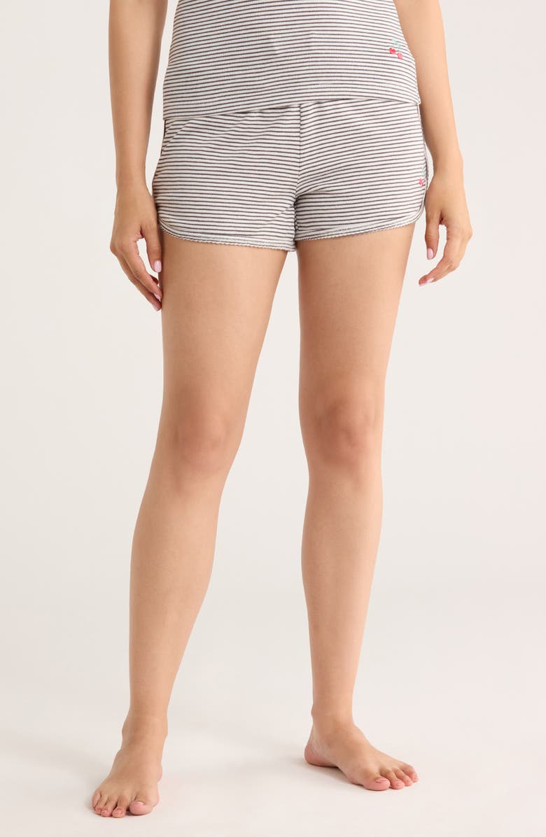 PJ Salvage Life Is Sweet Pajama Shorts, Main, color, Dark Charcoal