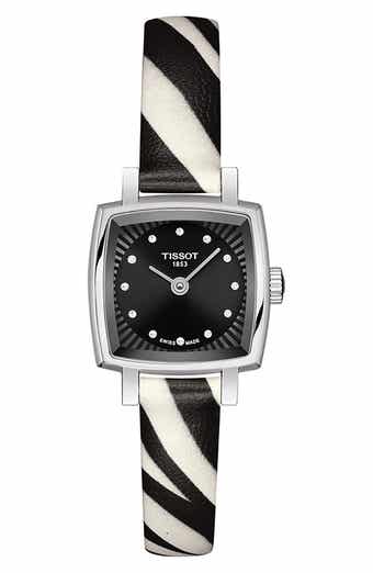Tissot Lovely Wild Diamond Leather Strap Watch, 20mm