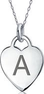 BLING JEWELRY Stelring Silver Initial Pendant Necklace - A-Z Available