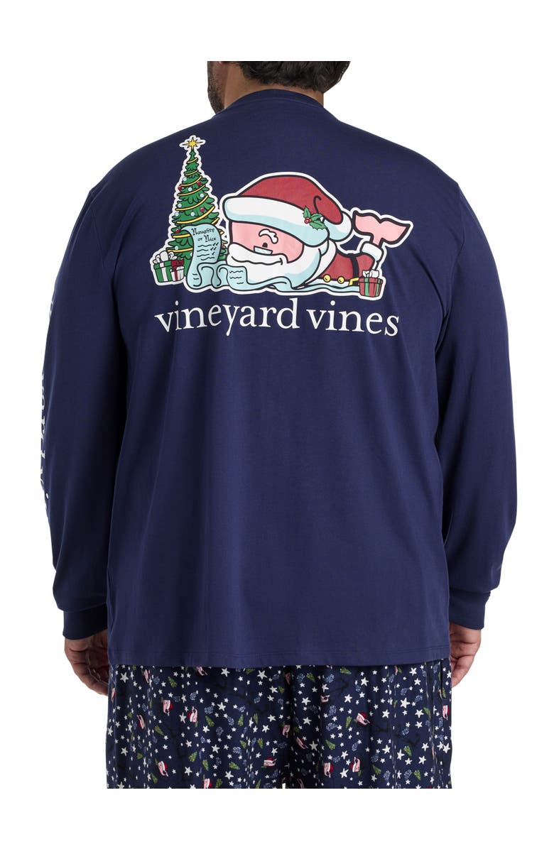 vineyard vines Big & Tall Long-Sleeve Santa Whale T-Shirt, Alternate, color, 