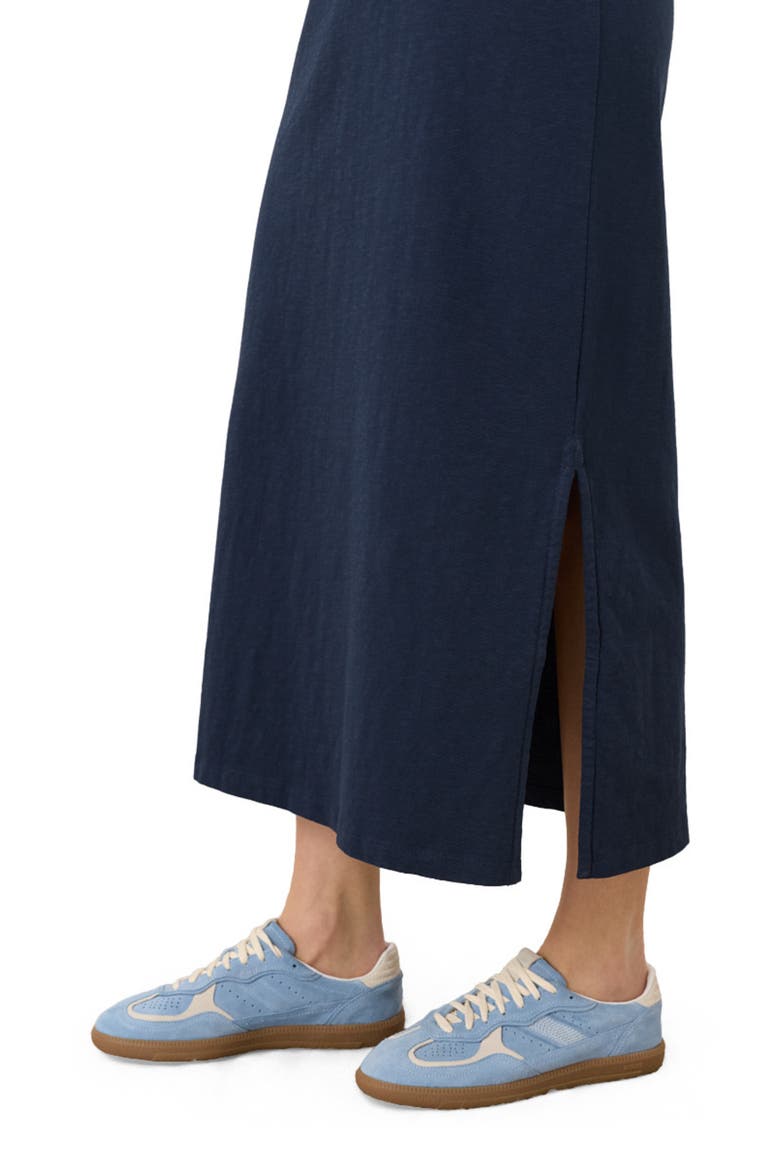 Organic Cotton Soft-Slub Essential Muscle Tee Maxi Dress, Alternate, color, Navy
