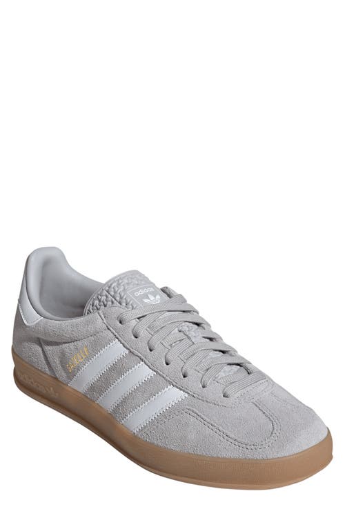 Adidas Originals Adidas Gazelle Sneaker In Grey/white/gold Metallic