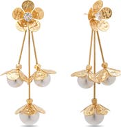 EYE CANDY LOS ANGELES Silvia Flower Drop Earrings