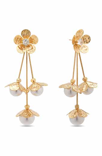 Silvia Flower Drop Earrings
